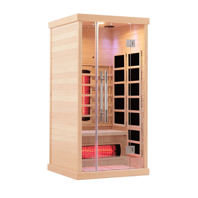 Red Cedar Wood Home 1 Person Indoor Infrared Sauna for Bedroom