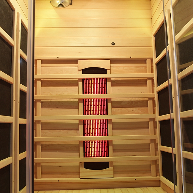 Red Cedar Wood Home 1 Person Indoor Infrared Sauna for Bedroom