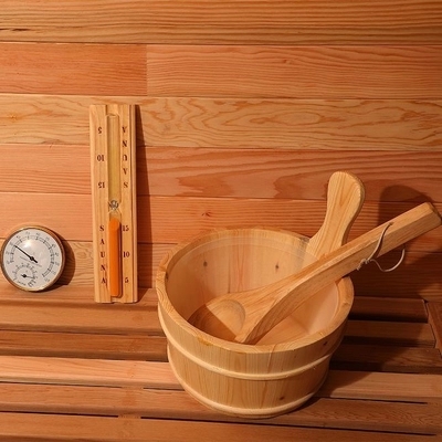 Clear Red Cedar Wood Electric Heater Wet Steam Panoramic View Sauna Outdoor