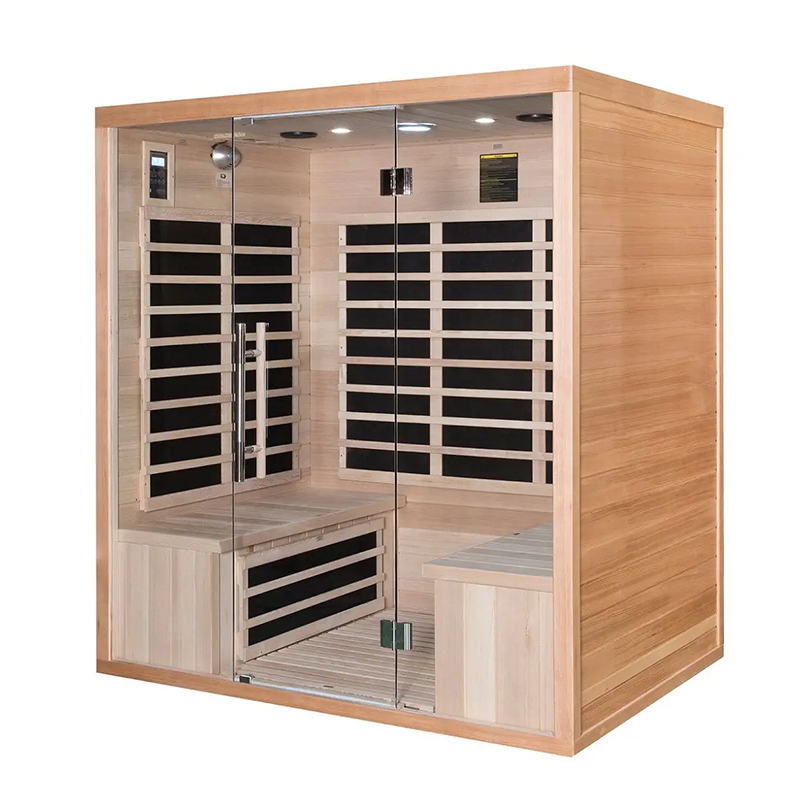 Supply OEM Solid Wooden Hemlock Carbon Panel Heater 4 People Far Infrared Sauna