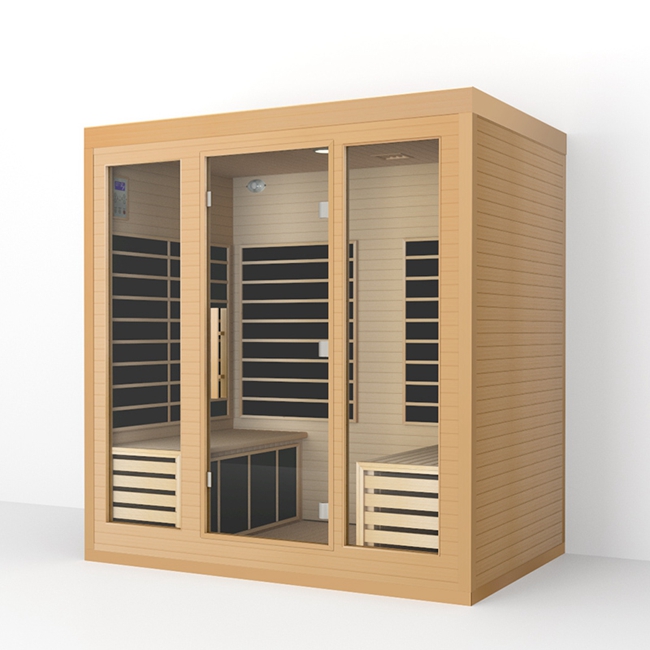 Beauty And Detoxification Home Solid Wood Sauna 4 Person Far Infrared Sauna