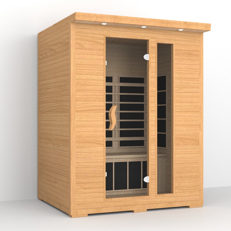 Home Indoor Canadian Hemlock Infrared Sauna Room For 3 Person Size